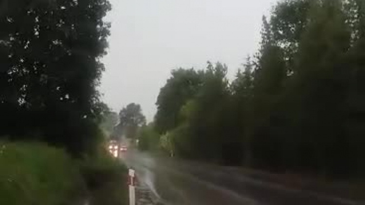 Dobużek Kolonia - ulewa, 6 czerwca 2019