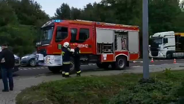 Wypadek w Adamowie - 27 września 2019. Autor Krystian Persik