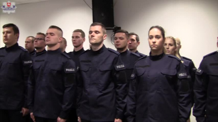 Ślubowanie nowych policjantów - materiał KWP Lublin