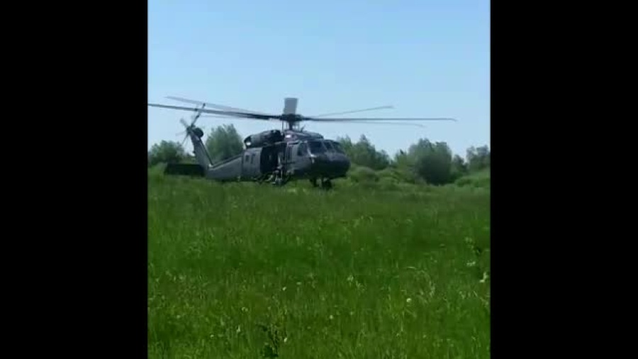 Black Hawk w poszukiwaniach 89-latki z gm. Horodło - materiał KPP Hrubieszów